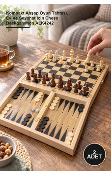 2 Adet Ahşap Satranç Ve Tavla Seti Kompakt Ahşap Oyun Tahtası, Ev Ve Seyahat İçin Chess Backgammon Alk4242 2 Adet Ahşap Satranç Ve Tavla Seti Kompakt Ahşap Oyun Tahtası, Ev Ve Seyahat İçin Chess Backgammon Alk4242