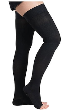 Wingmed Unisex Siyah Diz Üstü Burnu Açık Çorap Ccl2 Siyah Wingmed Unisex Siyah Diz Üstü Burnu Açık Çorap Ccl2 Siyah