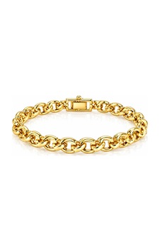 Kalın Oval Zincir Altın Kaplama Çelik Bileklik Gold Gold Kalın Oval Zincir Altın Kaplama Çelik Bileklik Gold Gold