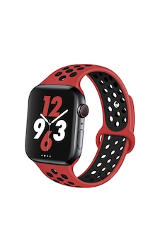 Forzacase Apple Uyumlu Watch Ultra 2 49mm İçin Delikli Sportif Silikon Kordon Kayış - Fc009 Kırmızı-siyah Forzacase Apple Uyumlu Watch Ultra 2 49mm İçin Delikli Sportif Silikon Kordon Kayış - Fc009 Kırmızı-siyah