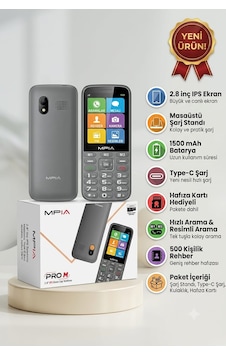 Mpia Pro M 2.8" Ips Ekran Tuşlu Cep Telefonu - Masaüstü Şarj Standlı, Hafıza Kartı Hediyeli, Type-c Yaşlı Ve Asker Mpia Pro M 2.8" Ips Ekran Tuşlu Cep Telefonu - Masaüstü Şarj Standlı, Hafıza Kartı Hediyeli, Type-c Yaşlı Ve Asker