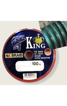 King Braid Ultra Sensitive Alman İp Misina 4x Pe Örgü 0,10mm - Standart King Braid Ultra Sensitive Alman İp Misina 4x Pe Örgü 0,10mm - Standart