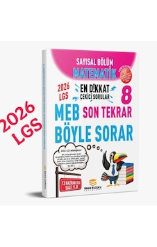 Sinan Kuzucu Yayınları 2026 Lgs Sayısal Bölüm Son Tekrar Matematik Soru Bankası Sinan Kuzucu Yayınları 2026 Lgs Sayısal Bölüm Son Tekrar Matematik Soru Bankası