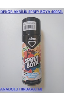 Dekor 400 ML Akrilik Sprey Boya Parlak Siyah Renk Dekor 400 ML Akrilik Sprey Boya Parlak Siyah Renk