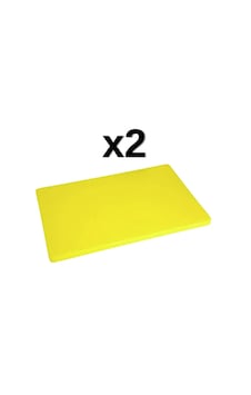 Türkay 2'li 50x30x2 Cm Polietilen Kesme Tahtası Kesim Levhası Sarı 4726 Türkay 2'li 50x30x2 Cm Polietilen Kesme Tahtası Kesim Levhası Sarı 4726