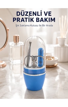 Mavi - 404 - Tırnak Bakım Seti Çok Amaçlı Manikür - Muratech - Pedikür Kiti