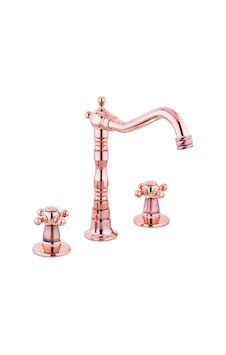 Bakır Ankastre 3 Delikli Koç Kuğu Lavabo Bataryası Pirinç Lüx Bakır Ankastre 3 Delikli Koç Kuğu Lavabo Bataryası Pirinç Lüx