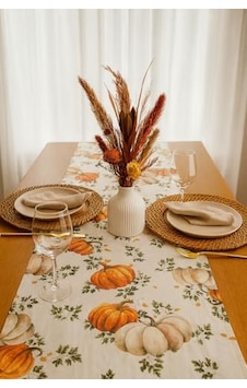 Balkabaklı Runner Masa Örtüsü Sonbahar Konseptli 40 X 140 Diğer Balkabaklı Runner Masa Örtüsü Sonbahar Konseptli 40 X 140 Diğer
