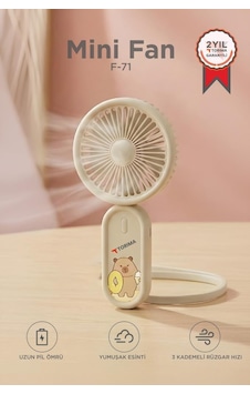 Şarjlı El Vantilatörü Boyun Askılı 3 Kademeli Mini Taşınabilir Fan F71 Kahverengi Şarjlı El Vantilatörü Boyun Askılı 3 Kademeli Mini Taşınabilir Fan F71 Kahverengi