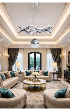 Modern Lüks Salon Model Ledlı 3 Renk Krom Sarkıt Avıze Beyaz-Krom Modern Lüks Salon Model Ledlı 3 Renk Krom Sarkıt Avıze Beyaz-Krom