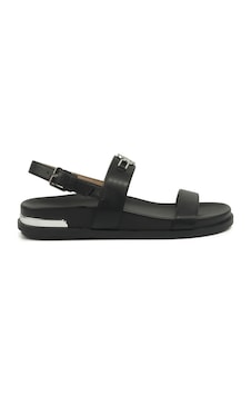 Nine West Ronı Siyah Kadın Düz Sandalet 000000000102051564