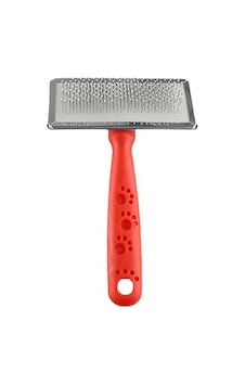 Zampa Silikon Top Başlıklı Kedi Köpek Fırçası M 14 x 9 CM Kırmızı
