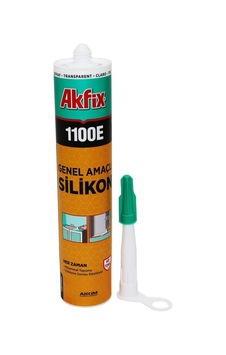 Akfix 1100e Şeffaf Genel Amaçlı Silikon 280g- 24'li Paket Akfix 1100e Şeffaf Genel Amaçlı Silikon 280g- 24'li Paket