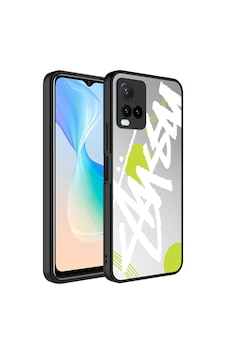 Kilifone - Vivo Y33s Uyumlu Kılıf Aynalı Desenli Kamera Korumalı Parlak Mirror Kapak - Yazı - T26838 Kilifone - Vivo Y33s Uyumlu Kılıf Aynalı Desenli Kamera Korumalı Parlak Mirror Kapak - Yazı - T26838