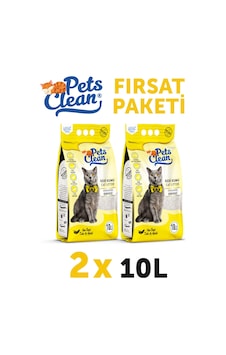 Pets Clean Kedi Kumu Natural Kokusuz 10lt 2li Pets Clean Kedi Kumu Natural Kokusuz 10lt 2li