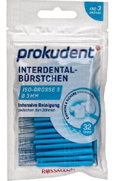Prokudent Arayüz Fırçası 32'li Tel Çapı 0.6 MM / Dış Çapı 3 MM Prokudent Arayüz Fırçası 32'li Tel Çapı 0.6 MM / Dış Çapı 3 MM