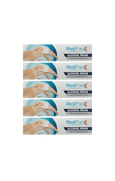 Medipack Alkol Swap Cilt Temizleme Mendili 5 x 100'lü Medipack Alkol Swap Cilt Temizleme Mendili 5 x 100'lü