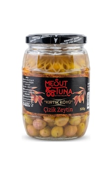 Yeşil Çizik Zeytin 500 Cc Cam Kavanoz