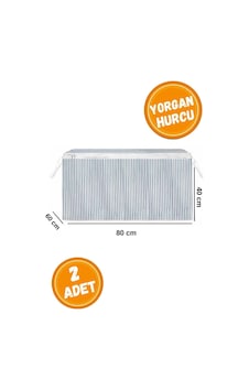 2 Adet Mega Boy Gri Yorgan Hurcu- 80 60 40 Cm Renkli