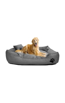 Büyük Boy Köpek Yatağı, Gri Renk, Çıkarılabilir Yastıklı, 90x70 Cm Büyük Boy Köpek Yatağı, Gri Renk, Çıkarılabilir Yastıklı, 90x70 Cm