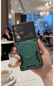 Galaxy S25 Ultra İçin Uyumlu 3d Kamera Lens Korumalı Yüzüklü Stand Olabilen Kılıf Galaxy S25 Ultra İçin Uyumlu 3d Kamera Lens Korumalı Yüzüklü Stand Olabilen Kılıf