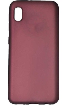 Galaxy A01 Core Kılıf Zore Premier Silikon Kapak Mürdüm