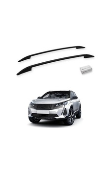 Turtle Peugeot 3008 P84 2017-2024 Tavan Çıtası Crown Siyah