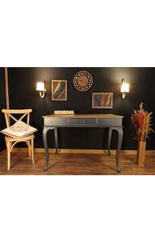 Wooding-Mobilya Wooding 100 Cm Çekmeceli Masif Antrasit Naturel Çalışma Masası Wooding-Mobilya Wooding 100 Cm Çekmeceli Masif Antrasit Naturel Çalışma Masası
