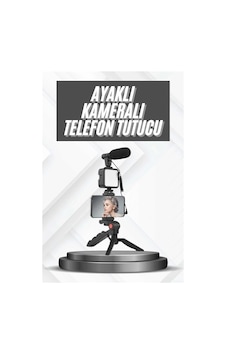 Mikrofonlu Işıklı Telefon Tutucu 1 Adet Youtuber Seti - 4990 - Mikrofonlu Işıklı Telefon Tutucu 1 Adet Youtuber Seti - 4990 -