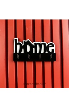 Home Ahşap Duvar Dekoru Anahtar Askısı Dekoratif Anahtar Askılığı Hediyelik 17x9cm Siyah Beyaz Home Ahşap Duvar Dekoru Anahtar Askısı Dekoratif Anahtar Askılığı Hediyelik 17x9cm Siyah Beyaz
