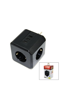 Winnboss Wınnboss-3440 Termal Akım Korumalı Duvar Tipi Priz Siyah 2500w 3x Usb 3'lu Priz 10a Diğer