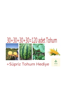 4'lü Set Bal Kavun-diyarbakır Karpuzu-yerli Badem Hıyar-haşlamalık Süt Darısı 120 Adet Tohum 4'lü Set Bal Kavun-diyarbakır Karpuzu-yerli Badem Hıyar-haşlamalık Süt Darısı 120 Adet Tohum