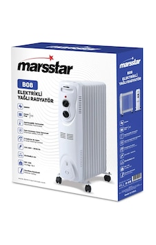 Marsstar B 08 Termostatlı Yağlı Radyatör Marsstar B 08 Termostatlı Yağlı Radyatör