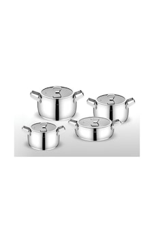 Fms 6025 Damla 8 Parça Çelik Tencere Takımı Metal Kulp Gri Fms 6025 Damla 8 Parça Çelik Tencere Takımı Metal Kulp Gri