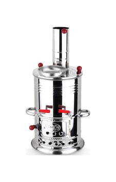 Zarif İş Çift Musluklu 2.5 L Semaver Inox