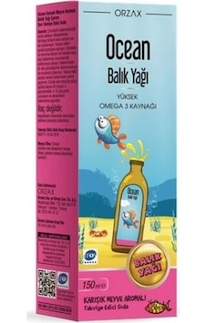 Orzax Ocean Balık Yağı Şurup Karışık Meyve Aromalı 150ml Orzax Ocean Balık Yağı Şurup Karışık Meyve Aromalı 150ml