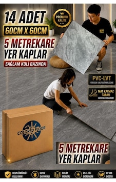 14 Adet 60x60cm Gri Mermer Desenli Floor Pvc-lvt Yapışkanlı Yer Kaplama Parkesi Kauçuklu 617 14 Adet 60x60cm Gri Mermer Desenli Floor Pvc-lvt Yapışkanlı Yer Kaplama Parkesi Kauçuklu 617