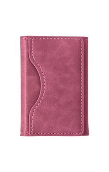 Bezos Tema Magsafe Deri Kartlık - Pembe Çok Renkli