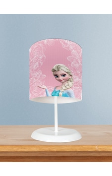 Mekta Home Bebek Ve Çocuk Odası Motifli Elsa Desenli Pembe Abajur Mekta Home Bebek Ve Çocuk Odası Motifli Elsa Desenli Pembe Abajur