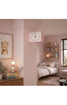 Fibrika Store Retro Station Duvar Saati - Minimalist Tasarım Pembe Fibrika Store Retro Station Duvar Saati - Minimalist Tasarım Pembe