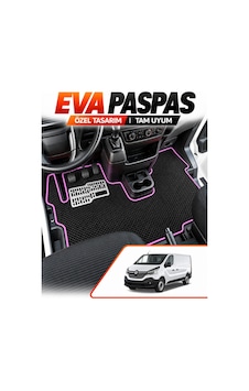 Renault Trafic Panelvan 2020-2026 Uyumlu Eva Paspas Metal Topukluklu Ön Kabin Siyah-fuşya Renault Trafic Panelvan 2020-2026 Uyumlu Eva Paspas Metal Topukluklu Ön Kabin Siyah-fuşya