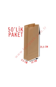 50 Adet 10Cmlik Kraft Poşet