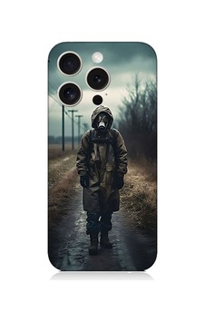 Apple Uyumlu iPhone 15 Pro Max Maskeli Yürüyüş Desenli Silikon Kılıf Silikon Apple Uyumlu iPhone 15 Pro Max Maskeli Yürüyüş Desenli Silikon Kılıf Silikon