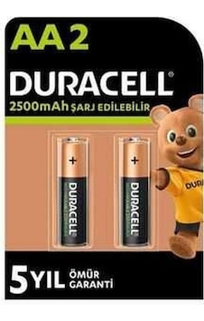 Duracell 2500mah Aa Ni-mh Şarjlı Kalem Pil 2li Blister Duracell 2500mah Aa Ni-mh Şarjlı Kalem Pil 2li Blister