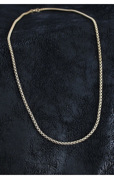 316l Çelik Örme Zincir Model Gold Renk Erkek Kolye Diğer