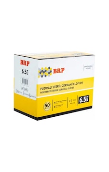 Brp Pudralı Steril Cerrahi Eldiven No:6.5 Çiftli Steril 50 Paket Brp Pudralı Steril Cerrahi Eldiven No:6.5 Çiftli Steril 50 Paket