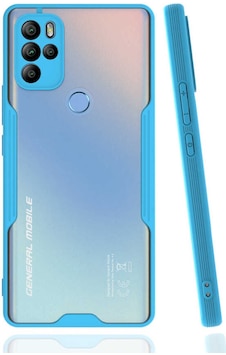 General Mobile Gm 21 Pro Kılıf Kamera Korumalı Arkası Şeffaf Silikon Mavi General Mobile Gm 21 Pro Kılıf Kamera Korumalı Arkası Şeffaf Silikon Mavi