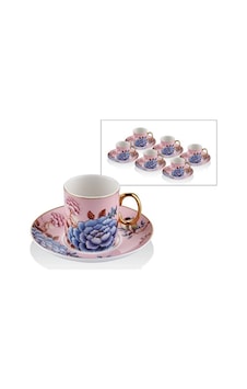 Lamedore Floral Pınk 6 Lı Kahve Fincan Takımı Lamedore Floral Pınk 6 Lı Kahve Fincan Takımı