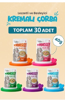 Reflex Plus Mmore Karışık Kremalı Kedi Çorbası 40 Gr 30lu Set Reflex Plus Mmore Karışık Kremalı Kedi Çorbası 40 Gr 30lu Set
