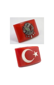 Türk Bayrağı Ve Osmanlı Etiket Panjur Arması 3 Boyutlu Vidalı (481501995)